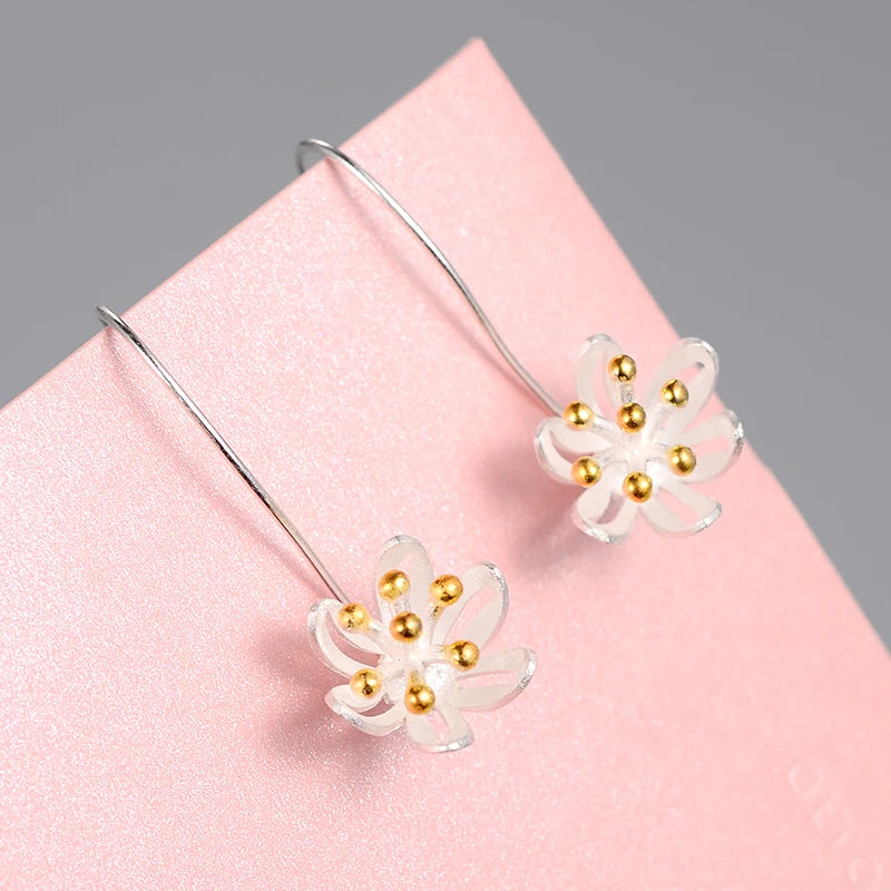 Boucles d'oreilles longues en argent sterling 925 pour femmes, élégantes, pour prévenir les allergies, nouveau Design, bijoux à la mode