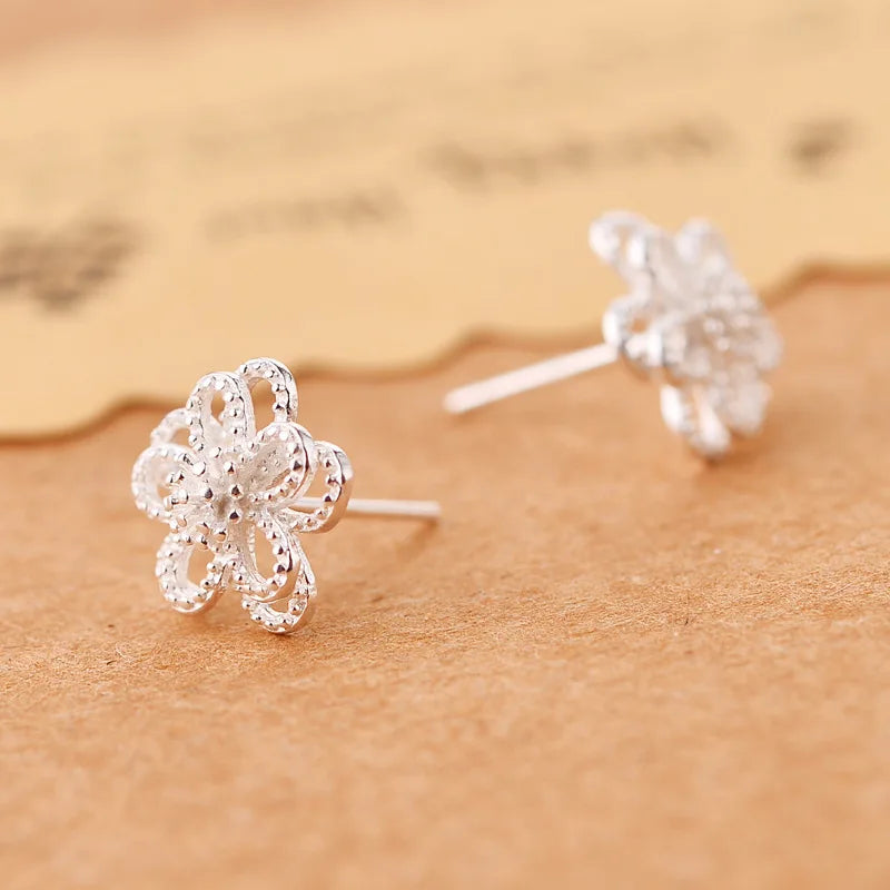 REETI 925 boucles d'oreilles en argent sterling fleur pour femmes bijoux de mariage élégants pendientes mujer moda 2019 Brincos