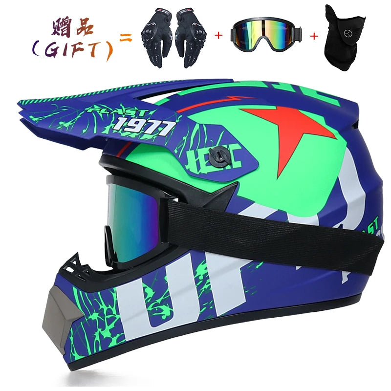 Envoyer 3 pièces cadeau casque de moto enfants casque tout-terrain vélo descente AM DH casque de cross capacete motocross casco