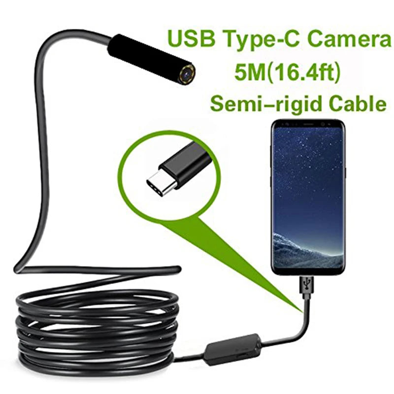 Caméra Endoscope USB Type-C – Inspection Facile & Précise !