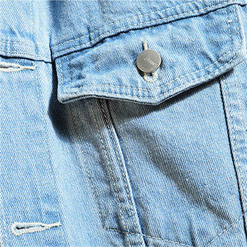 Veste en denim homme FAVOCENT avec capuche détachable – Printemps/AutomneVeste en denim homme FAVOCENT avec capuche détachable – Printemps/Automne