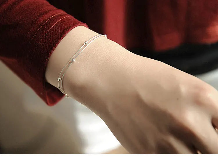 Nouveaux bijoux à la mode, beaux Bracelets en argent Sterling 925, cœur rouge, personnalité Simple, doux