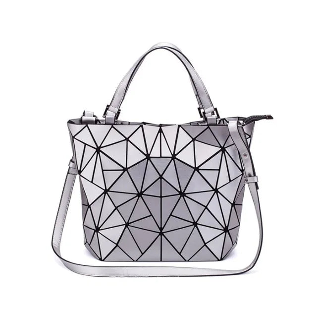 Sac Géométrique Reflet Lumineux Pliable pour Femmes (2025)