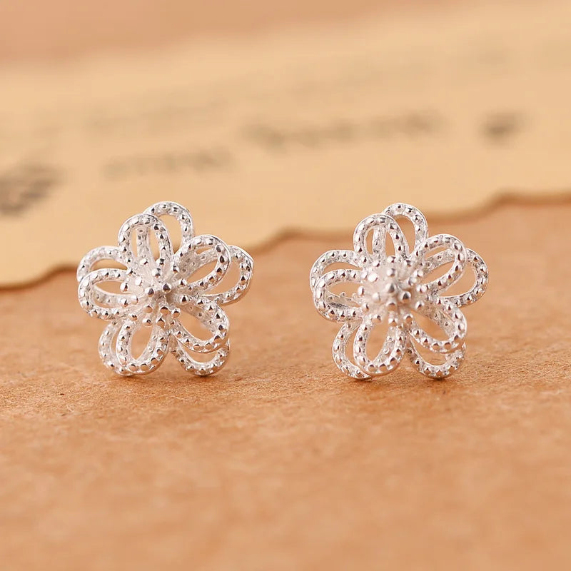 REETI 925 boucles d'oreilles en argent sterling fleur pour femmes bijoux de mariage élégants pendientes mujer moda 2019 Brincos