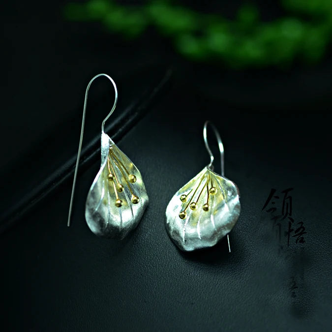 Boucles d'oreilles longues en argent Sterling 925 pour femmes, bijoux à la mode, personnalité manuelle, longues fleurs