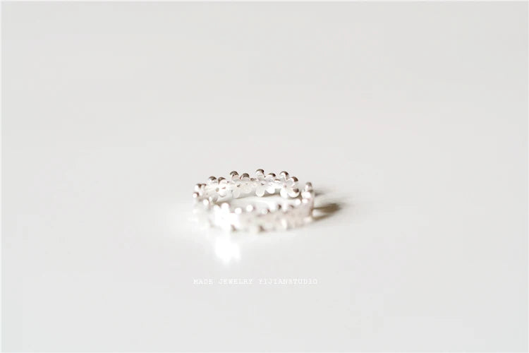 REETI 925 bagues en argent Sterling pour femmes fleur bague ouverte Style dame prévenir l'allergie bijoux en argent Sterling