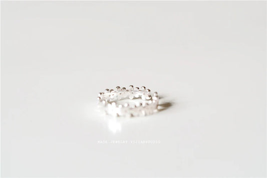 REETI 925 bagues en argent Sterling pour femmes fleur bague ouverte Style dame prévenir l'allergie bijoux en argent Sterling