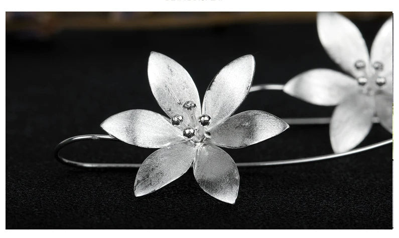 Boucles d’oreilles femmes REETI EZ88 – Argent sterling 925, motif plante, tendance et légères