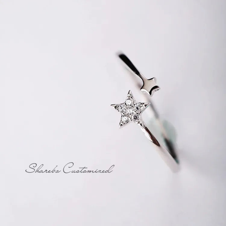 Bagues ouvertes en argent Sterling 925 et zircon pour femmes, bijoux à la mode, prévention des allergies