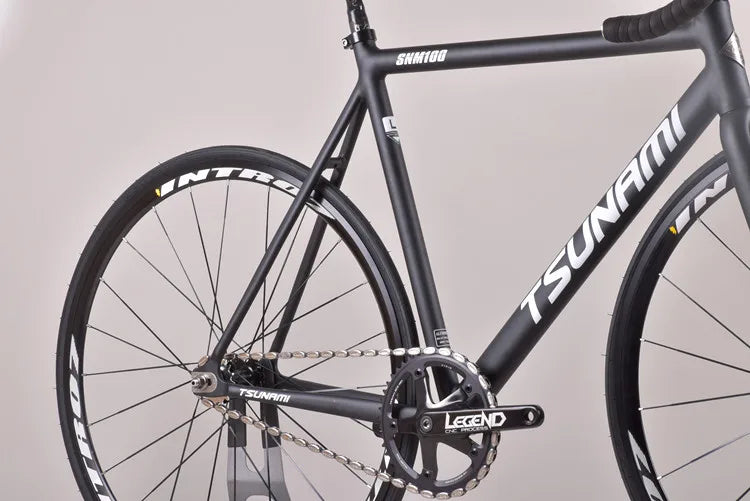Tsunami SNM100 Fixie vélo à pignon fixe piste vélos de course à vitesse unique 700C cadre en aluminium pièces de cyclisme personnalisables sans frein
