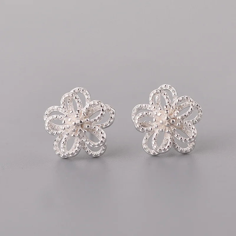 REETI 925 boucles d'oreilles en argent sterling fleur pour femmes bijoux de mariage élégants pendientes mujer moda 2019 Brincos