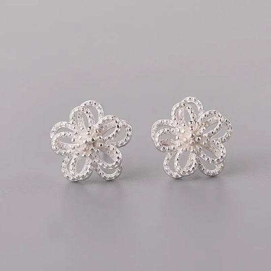 REETI 925 boucles d'oreilles en argent sterling fleur pour femmes bijoux de mariage élégants pendientes mujer moda 2019 Brincos