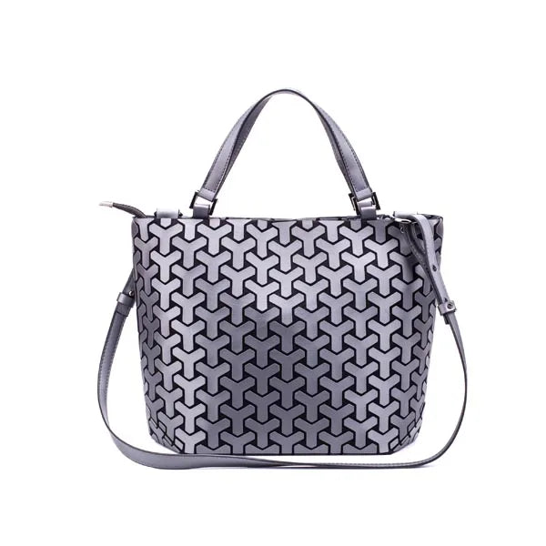 Sac Géométrique Reflet Lumineux Pliable pour Femmes (2025)