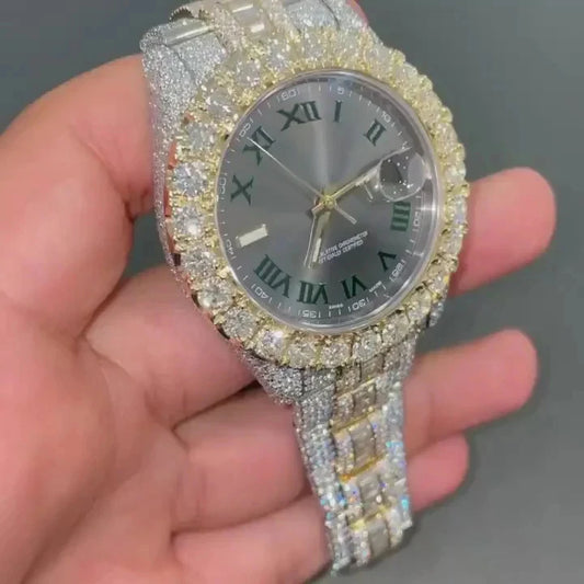 Montre VVS Automatique Luxe – Design Iced Hip Hop & Moissanite