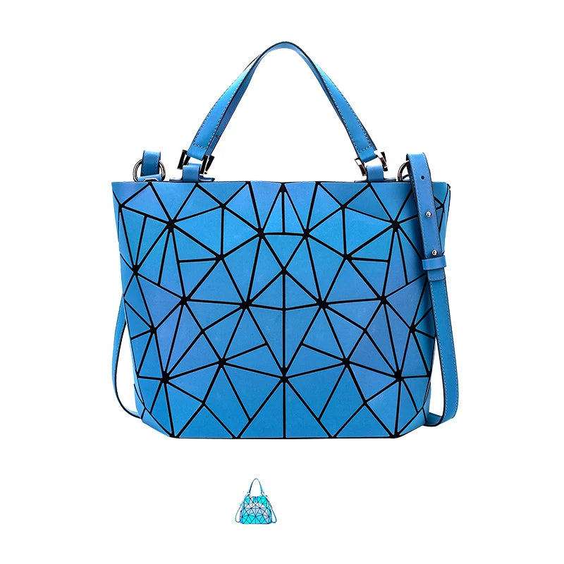 Sac Géométrique Reflet Lumineux Pliable pour Femmes (2025)