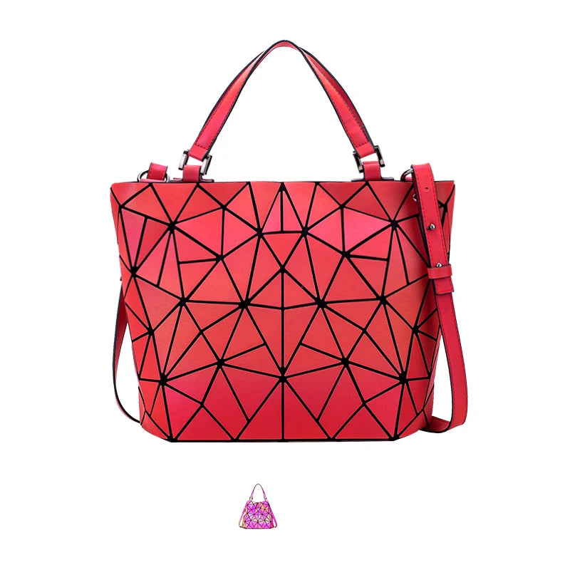 Sac Géométrique Reflet Lumineux Pliable pour Femmes (2025)