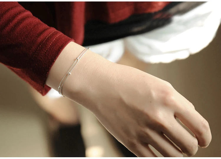 Nouveaux bijoux à la mode, beaux Bracelets en argent Sterling 925, cœur rouge, personnalité Simple, doux
