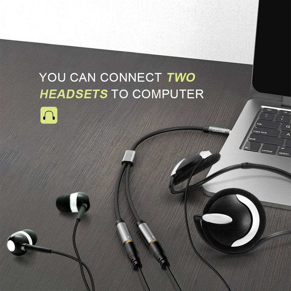 🔊 QGeeM Splitter Audio 3.5mm – Partagez Votre Son en Toute Simplicité ! 🎧🔗