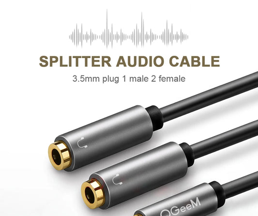🔊 QGeeM Splitter Audio 3.5mm – Partagez Votre Son en Toute Simplicité ! 🎧🔗