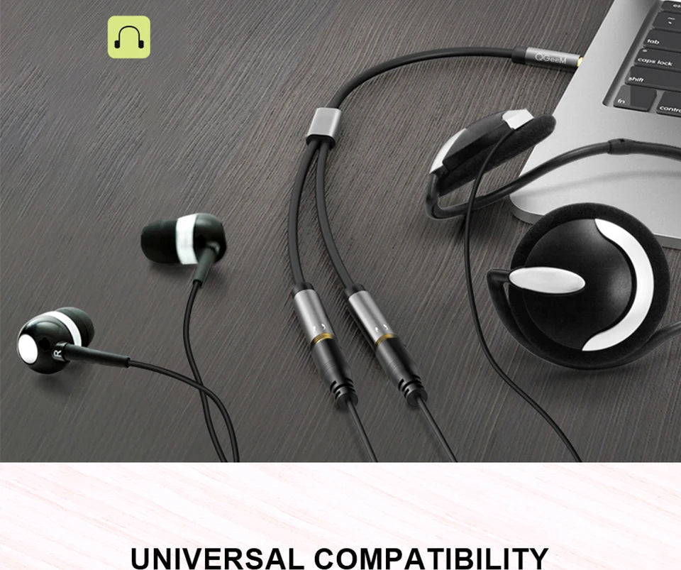 🔊 QGeeM Splitter Audio 3.5mm – Partagez Votre Son en Toute Simplicité ! 🎧🔗