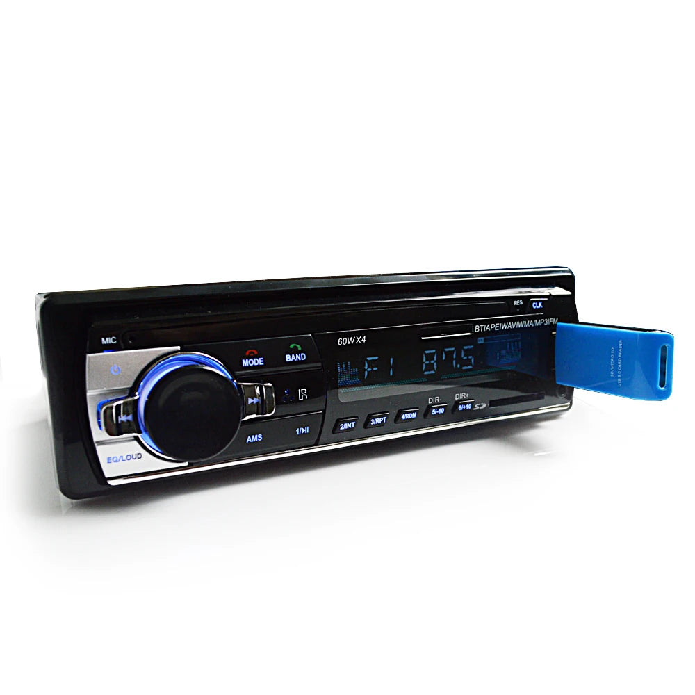 Autoradio Hippcron 1DIN Bluetooth – Lecteur MP3 Stéréo 60W x 4 avec USB/SD/AUX/FM