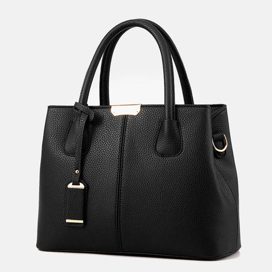 Sac à main en cuir PU pour femmes, grand modèle élégant et pratique.
