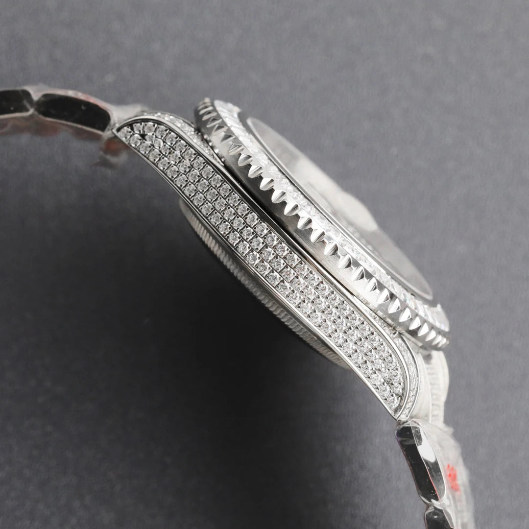 đ Montre MĂ©canique Unisexe en Acier â Ădition Luxe Moissanite