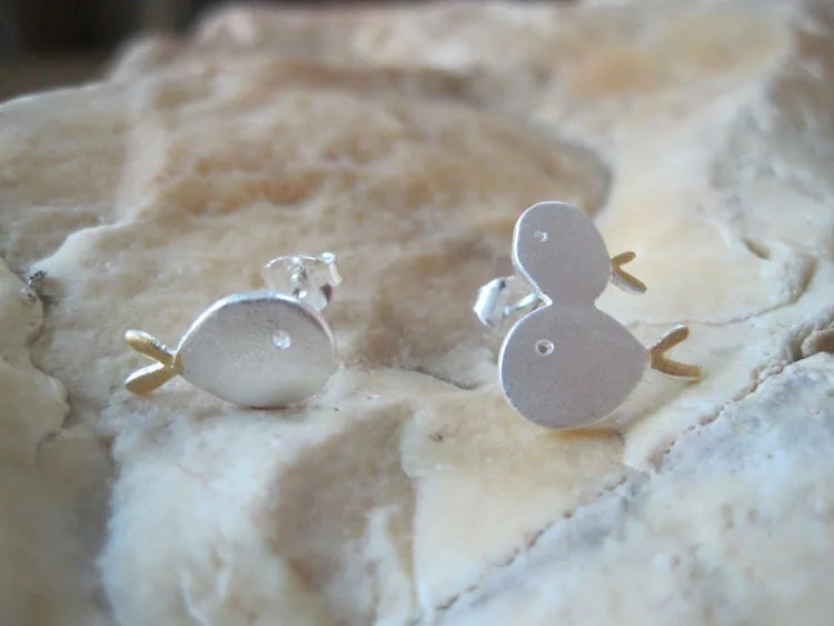 Boucles d'oreilles famille poisson mignon en argent Sterling 925 pour femmes, cadeau hypoallergénique, bijoux en argent Sterling