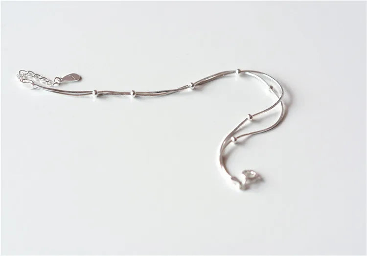 Nouveaux bijoux à la mode, beaux Bracelets en argent Sterling 925, cœur rouge, personnalité Simple, doux