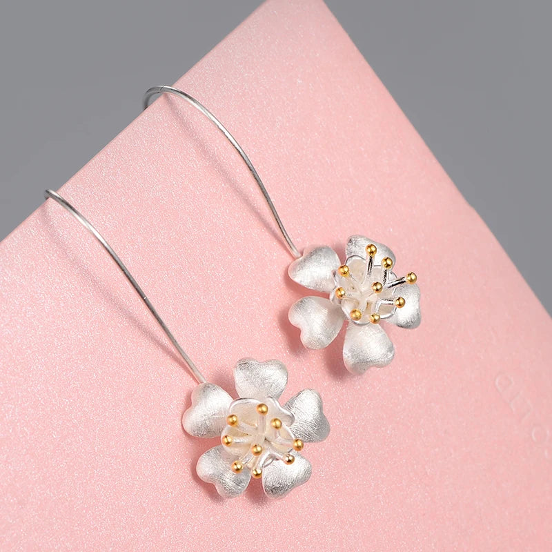 Boucles d'oreilles longues en argent sterling 925 pour femmes, élégantes, pour prévenir les allergies, nouveau Design, bijoux à la mode