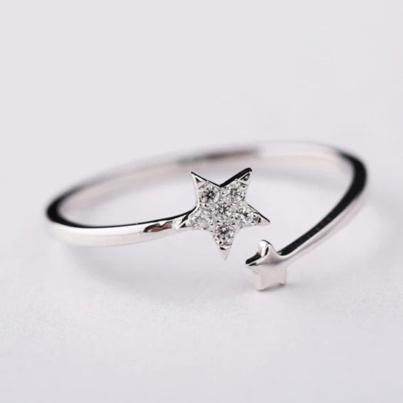 Bagues ouvertes en argent Sterling 925 et zircon pour femmes, bijoux à la mode, prévention des allergies