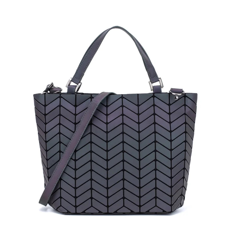 Sac Géométrique Reflet Lumineux Pliable pour Femmes (2025)