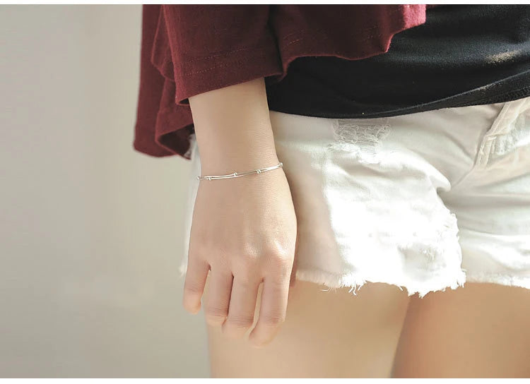 Nouveaux bijoux à la mode, beaux Bracelets en argent Sterling 925, cœur rouge, personnalité Simple, doux