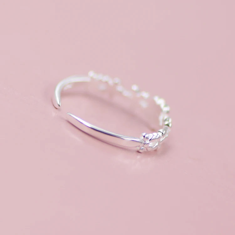 REETI 925 bagues en argent Sterling pour femmes petite fleur anneau ouvert Style dame prévenir l'allergie bijoux en argent Sterling