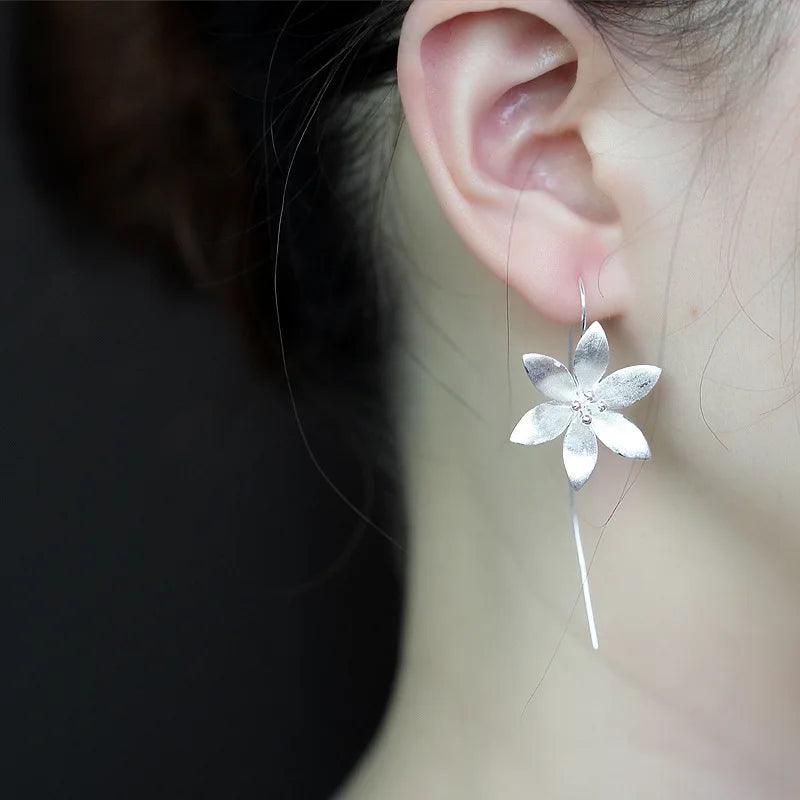 Boucles d'oreilles longues en argent sterling 925 pour femmes, élégantes, pour prévenir les allergies, nouveau Design, bijoux à la mode