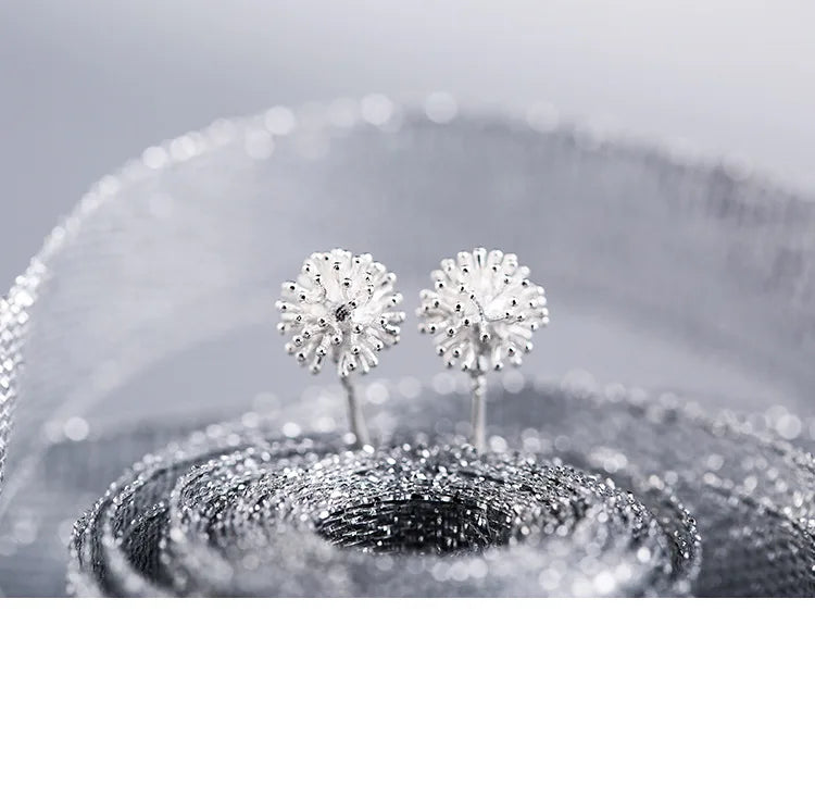 Boucles d'oreilles pissenlit femme 100% boucles d'oreilles en argent Sterling 925 pour femmes cadeau bijoux en argent Sterling Pendientes Mujer