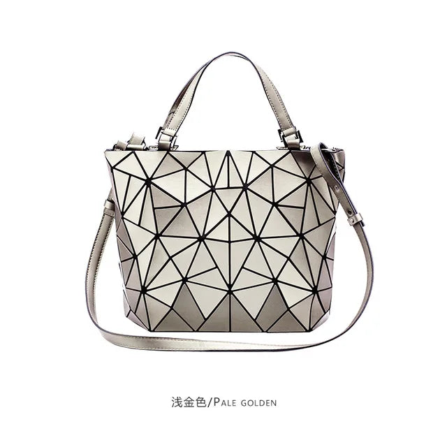 Sac Géométrique Reflet Lumineux Pliable pour Femmes (2025)