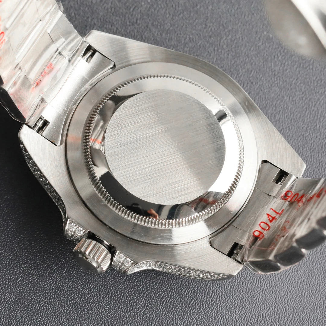 đ Montre MĂ©canique Unisexe en Acier â Ădition Luxe Moissanite