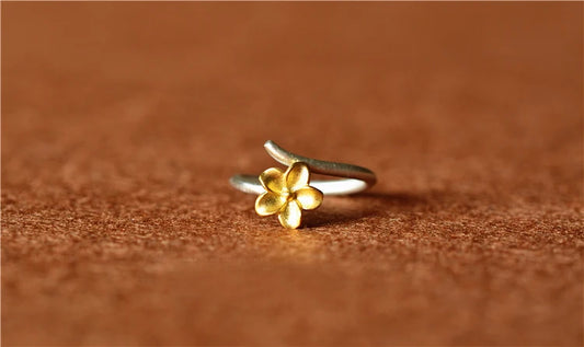 Bagues ouvertes en argent Sterling 925 pour femmes, bijoux à fleurs, hypoallergéniques, à la mode, pour filles