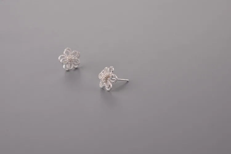 REETI 925 boucles d'oreilles en argent sterling fleur pour femmes bijoux de mariage élégants pendientes mujer moda 2019 Brincos