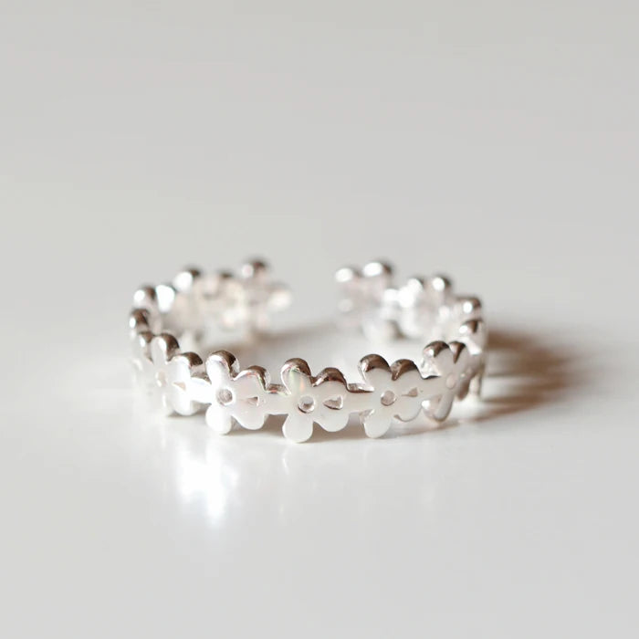 REETI 925 bagues en argent Sterling pour femmes fleur bague ouverte Style dame prévenir l'allergie bijoux en argent Sterling