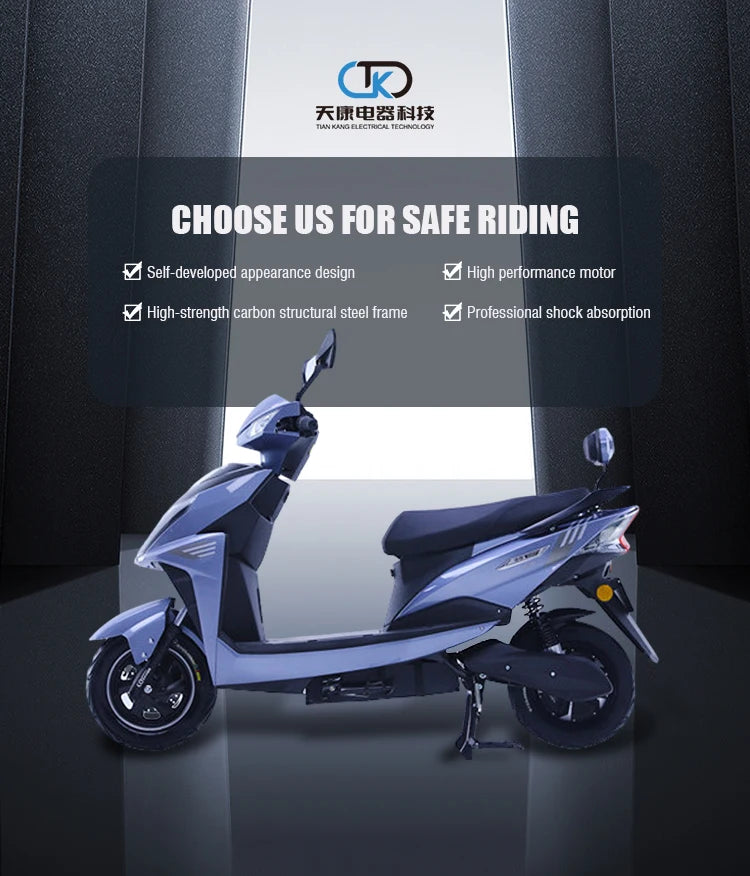 Moto Électrique Puissante 72V 2000W – Vitesse, autonomie et design