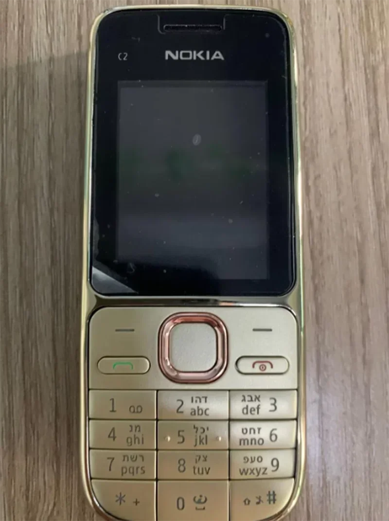 Nokia C2-01 classique QWERTY double SIM débloqué 2G 2MP caméra longue veille avec clé hebrew téléphone utilisé