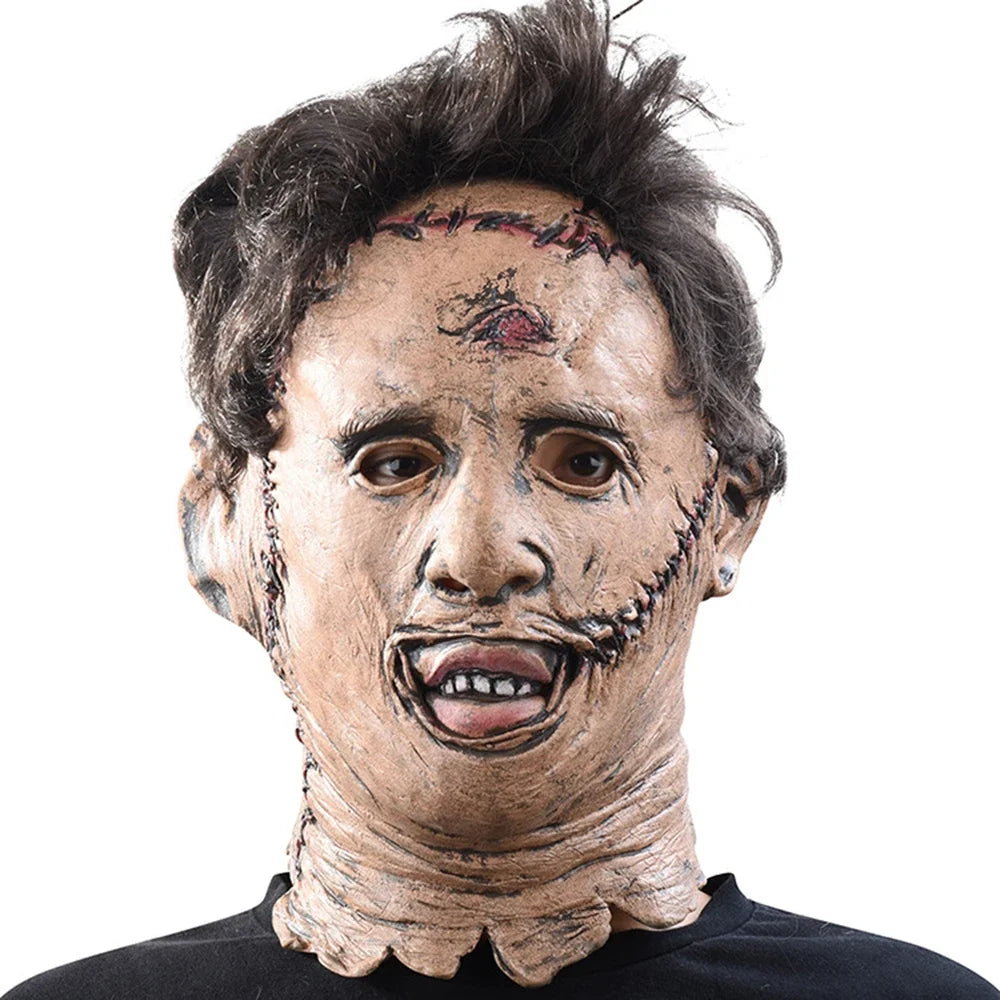 Masque Leatherface – Texas Chainsaw Massacre en Gel de Silice pour Halloween et Cosplay