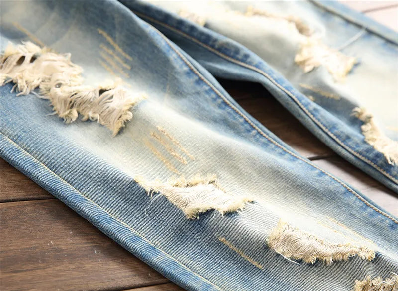 Jeans Droits Rétro Plus Size pour Hommes