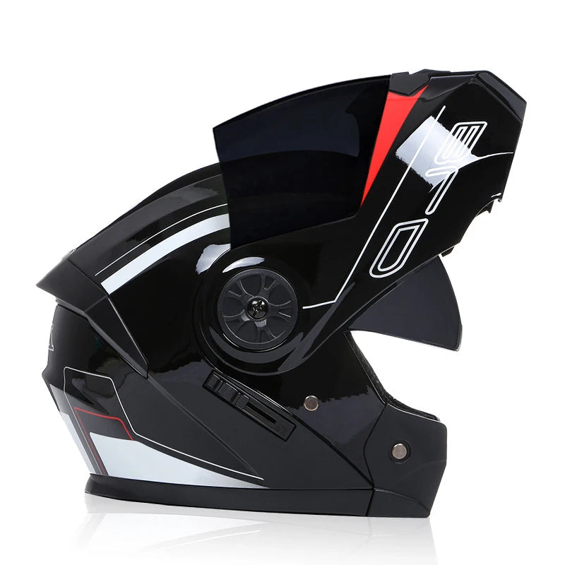 Casque de moto rabattable pour hommes et femmes, sécurité, descente, motocross, course modulaire, visage intégral personnalisé, approuvé par le DOT