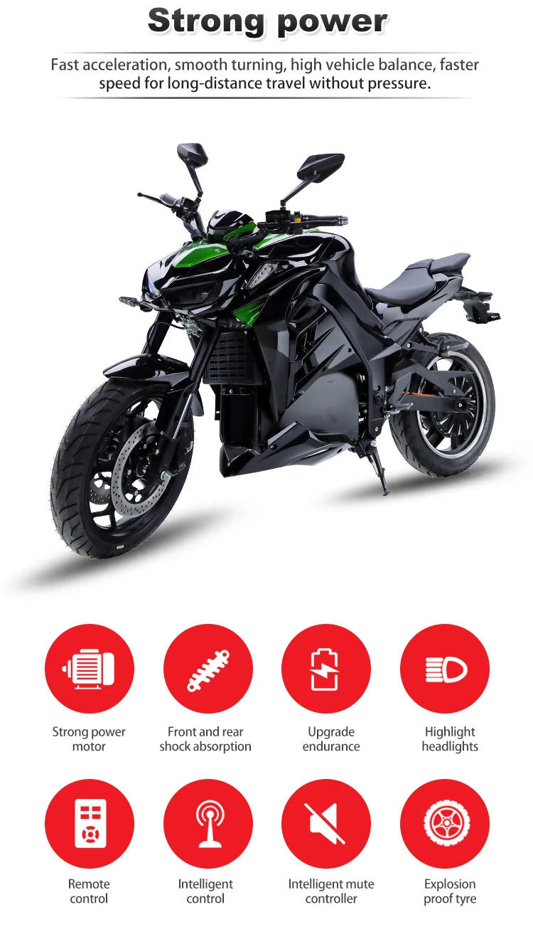 Moto Électrique Tout-Terrain 150 km/h – Longue Portée, Puissance 10kW ParisPetitPrix