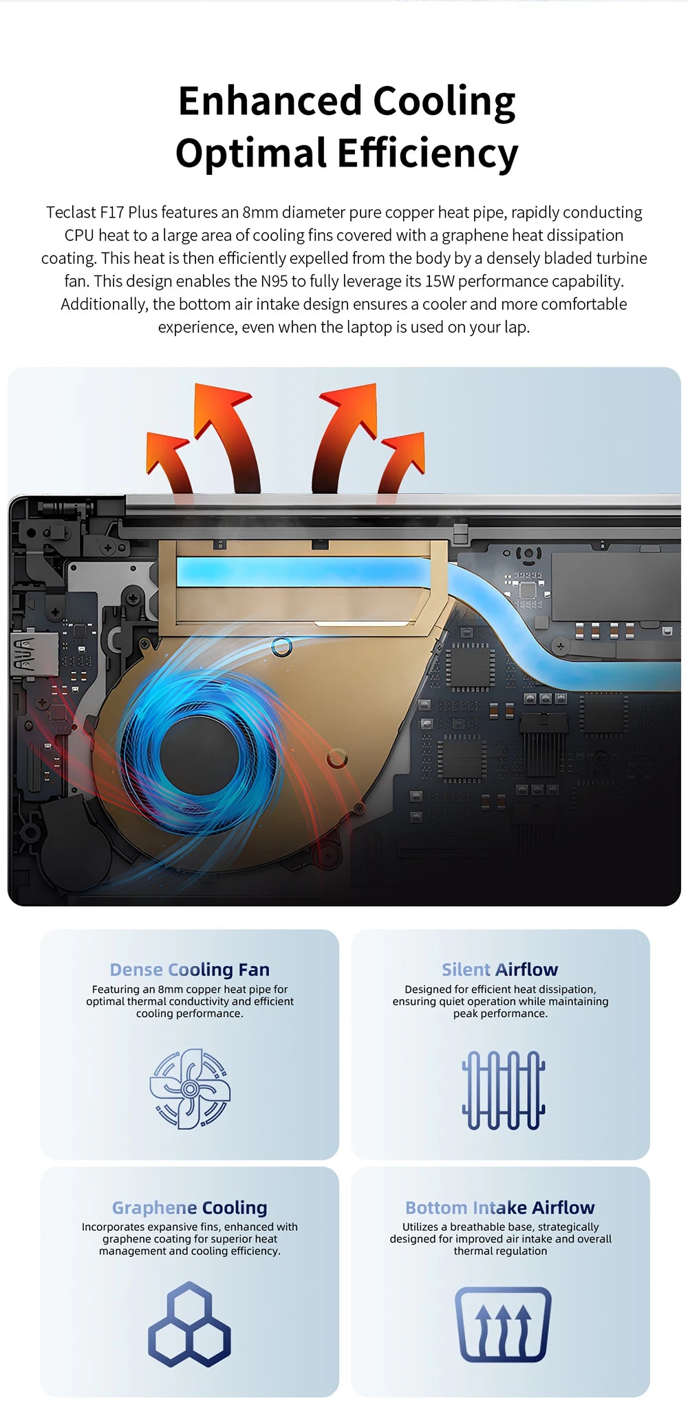 💻 Teclast F17Plus – Ordinateur portable 17.3" IPS, Intel N95, 16GB RAM, 512GB SSD