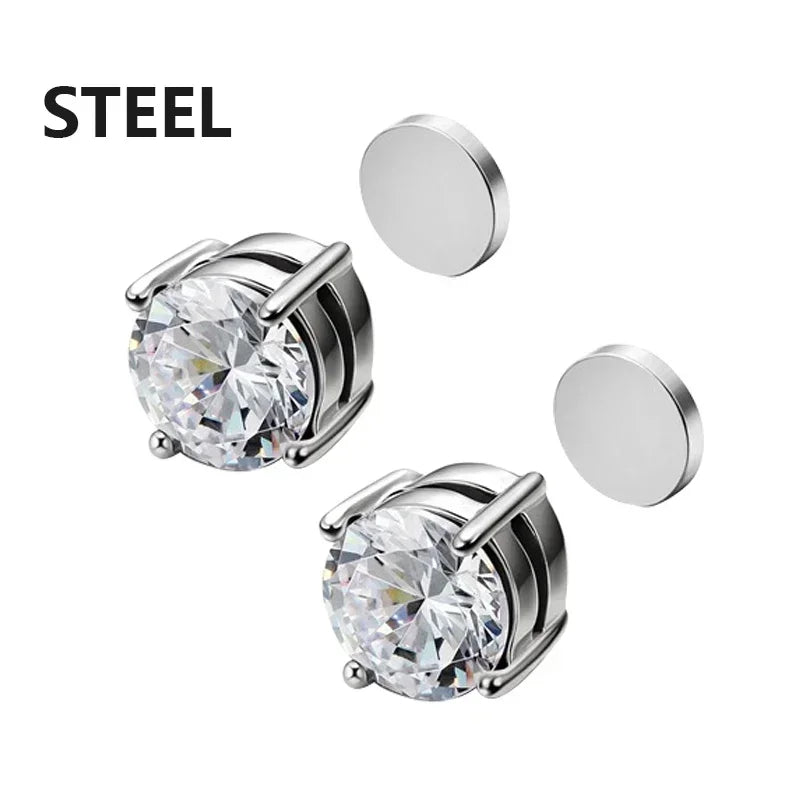 1 paire de boucles d'oreilles en Zircon pour hommes et femmes, en acier inoxydable, en cristal, pour garçons et filles, Mini boucles d'oreilles, Piercing, bijoux cadeau