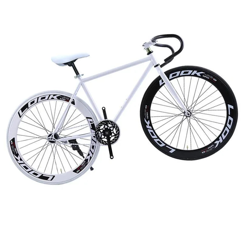 Single Speed Bicycle Fixie Hi-Ten steel Black 700c Fixed Gear Bike